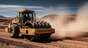 Compactadora rodillo para obras en el norte de Chile